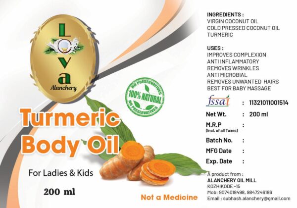 LOVA TURMERIC OIL -200ml - Image 3